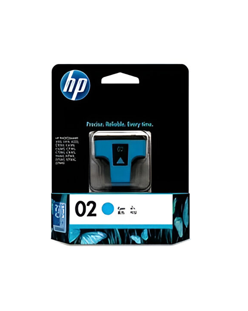 HP 02 C8771WA Cyan Ink Cartridge – 350 Page Yield (Original HP)