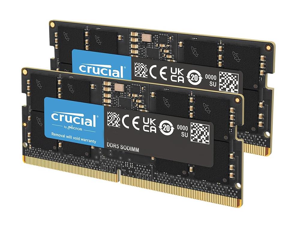 CT2K8G52C42S5 - Crucial 16GB (2x 8GB) 5200MHz DDR5 PC5-41600 ECC Unbuffered CL42 262-Pin SoDimm 1.1V Memory Module