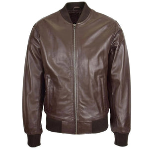 Beazley MA1 Brown Leather Bomber Jacket