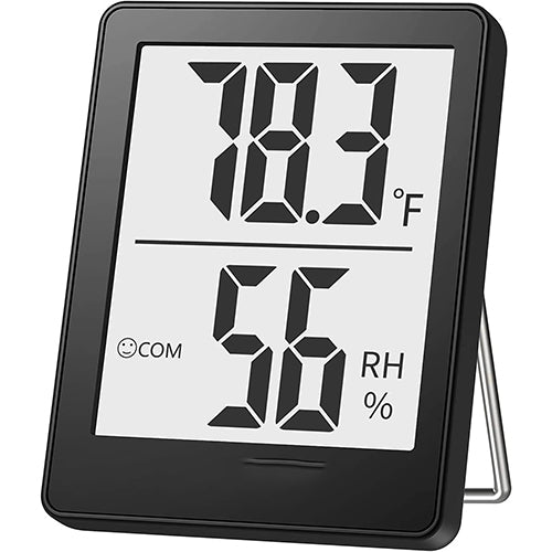 DOQAUS Digital Hygrometer Indoor Thermometer Humidity Meter Room Thermometer with 5s Fast Refresh Accurate Temperature Humidity Monitor for Home, Bedroom, Baby Room, Office, Greenhouse, Cellar (Black)