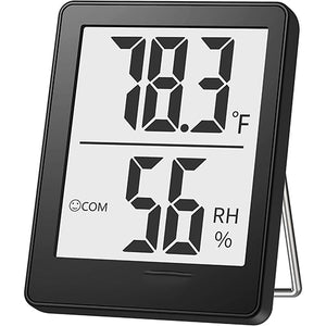 DOQAUS Digital Hygrometer Indoor Thermometer Humidity Meter Room Thermometer with 5s Fast Refresh Accurate Temperature Humidity Monitor for Home, Bedroom, Baby Room, Office, Greenhouse, Cellar (Black)