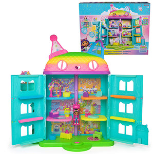 DREAMWORKS GABBY'S DOLLHOUSE, 14 Pc Celebration Dollhouse, 25-Inches Tall, with Toy Figures, Doll House Furniture & 10 Sounds, Kids Toys for Girls & Boys Ages 3+
