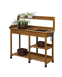 Deluxe Potting Bench, Light Oak