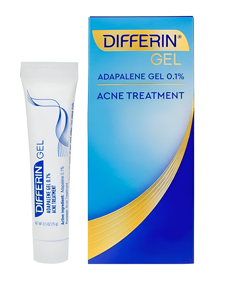 Differin Acne Treatment Gel, Retinoid Treatment for Face with 0.1% Adapalene, 45g Tube