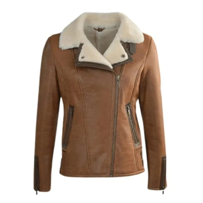 Drenys Shearling Aviator Women's Bomber Jacket
