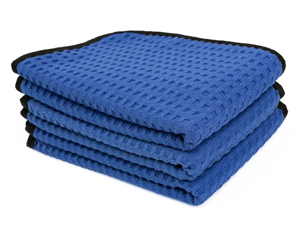 THE RAG COMPANY Dry Me A River Waffle-Weave Drying Towel – Maximum Absorption, Zero Scratches (3 Pack) 16x24