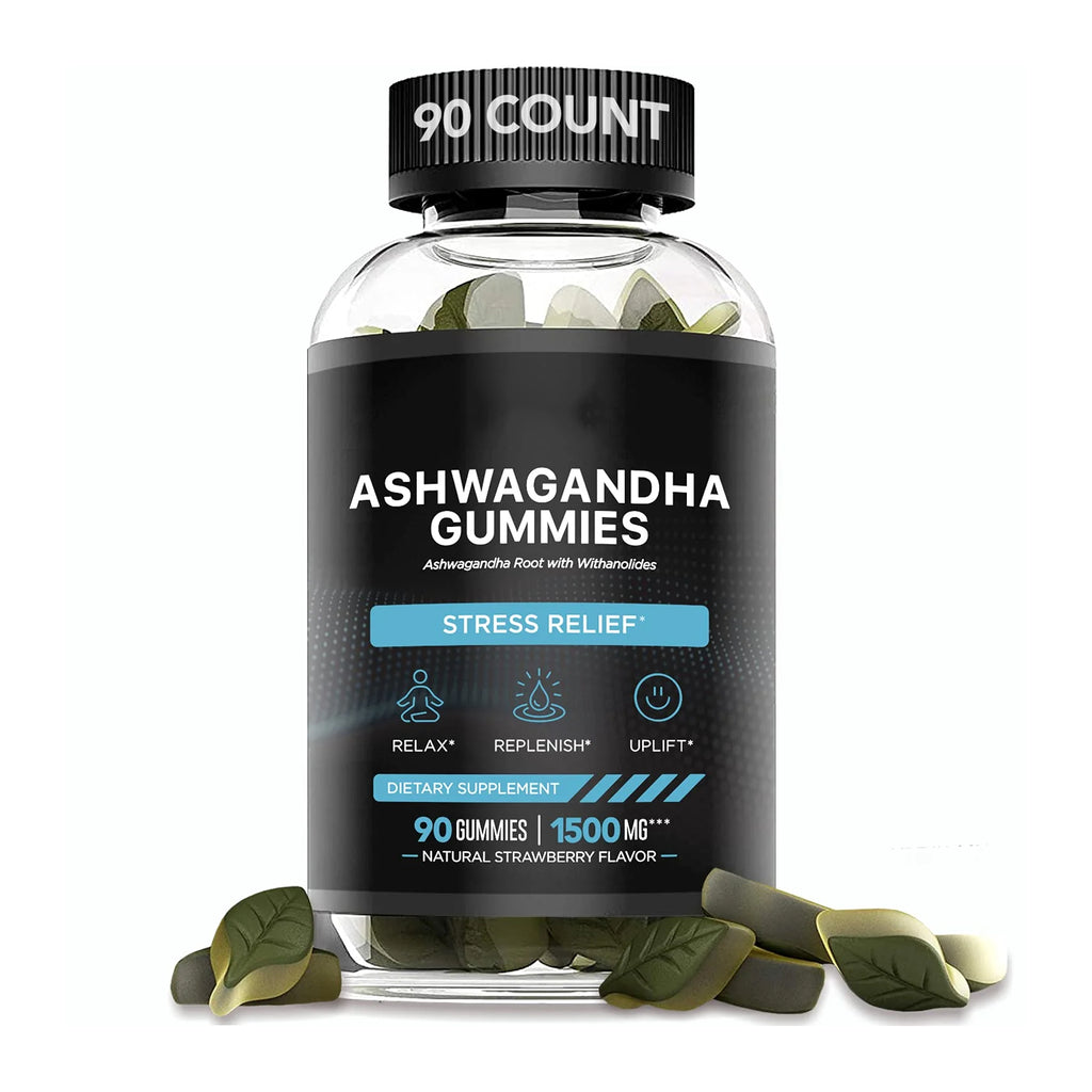 EFFECTIVE NUTRA Ashwagandha Gummies 1500mg | Stress Relief, Immune Support, Calm Mood, Energy | Natural Berry Flavor | 45-Day Supply | Vegan, Gluten-Free, Non-GMO | Supplement for Men & Women (90ct)