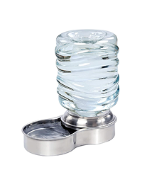 Etna Stainless Steel Pet Dog Cat Water Fountain Bowl, Holds 3 Liters