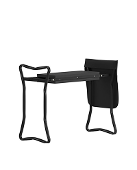 Flash Furniture Black Foldable Padded Garden Kneeler