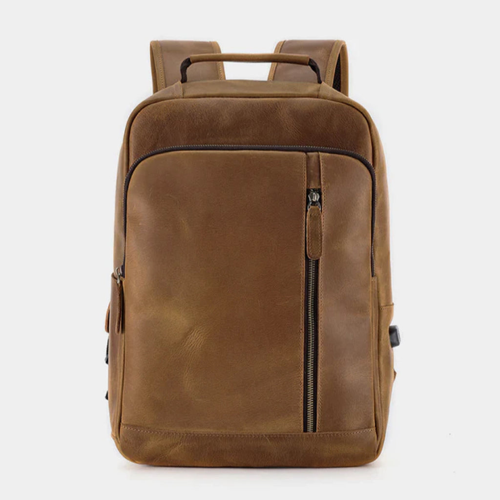 The Square Leather Backpack
