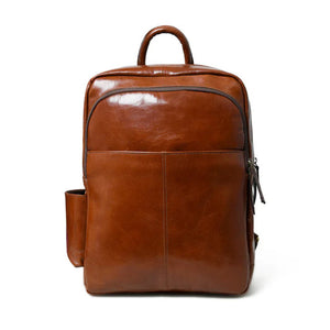 Tan Luxury Italian Leather Backpack