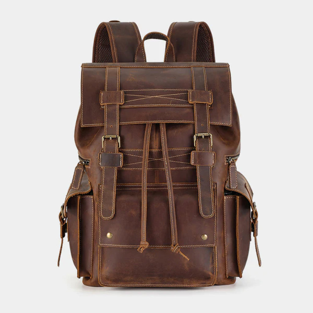 The Drawstring Leather Backpack