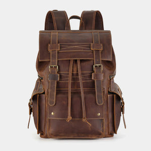 The Drawstring Leather Backpack