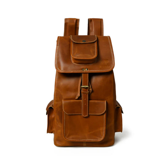 Earthtone Trekking Buffalo Leather Backpack