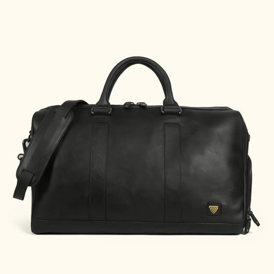 The Black Jefferson Leather Duffle Bag