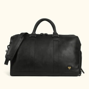 The Black Jefferson Leather Duffle Bag