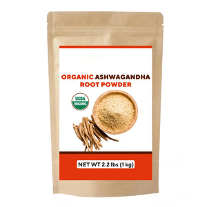 Grenera Organic Ashwagandha Powder 2.2 lbs (35.2 Ounce) (Withania somnifera) - Organic, Vegan, Kosher Certified