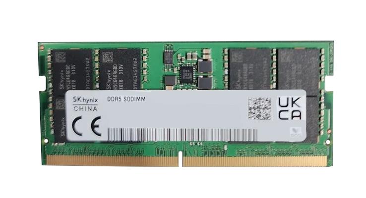 HMCG66MEBSA092N - Hynix 8GB 4800MHz DDR5 PC5-38400 Non-ECC CL40 262-Pin SoDimm 1.1V Single Rank x16 Memory Module