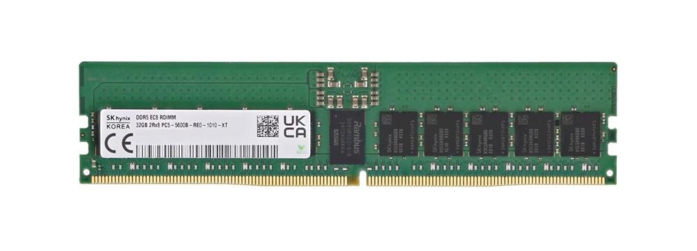 HMCG88AGBRA193N - Hynix 32GB 5600MHz DDR5 PC5-44800 ECC Registered CL46 288-Pin DIMM 1.1V Dual Rank x8 Memory Module