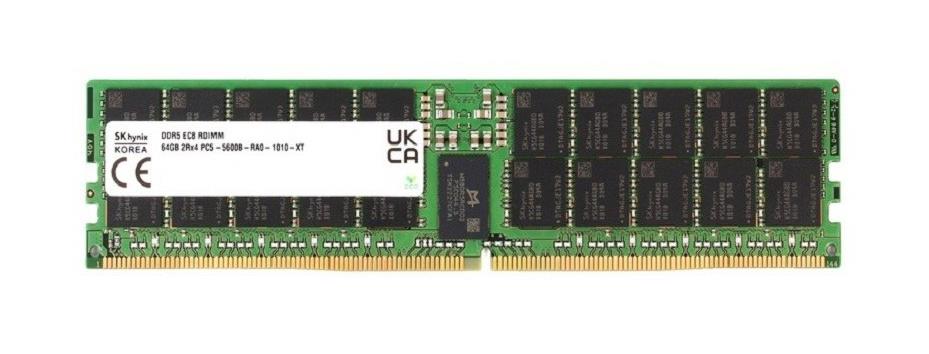 HMCG94AGBRA - Hynix 64GB 5600MHz DDR5 PC5-44800 ECC Registered CL46 288-Pin DIMM 1.1V Dual Rank x4 Memory Module