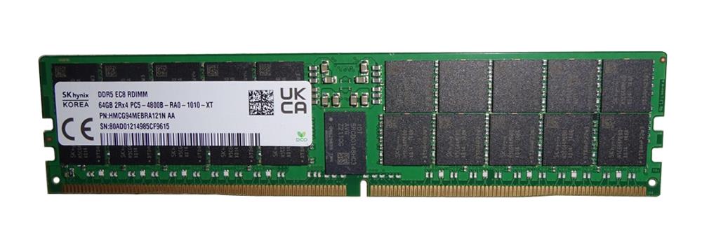 HMCG94MEBRA - Hynix 64GB 4800MHz DDR5 PC5-38400 ECC Registered CL40 288-Pin DIMM 1.1V Dual Rank x4 Memory Module