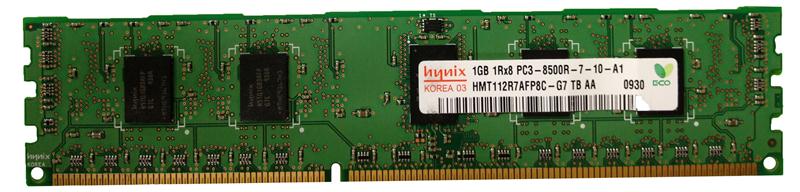 HMT112R7AFP8C-G7 - SK Hynix 1GB 1066MHz DDR3 PC3-8500 ECC Registered CL7 240-Pin DIMM 1.5V Single Rank x8 Memory Module