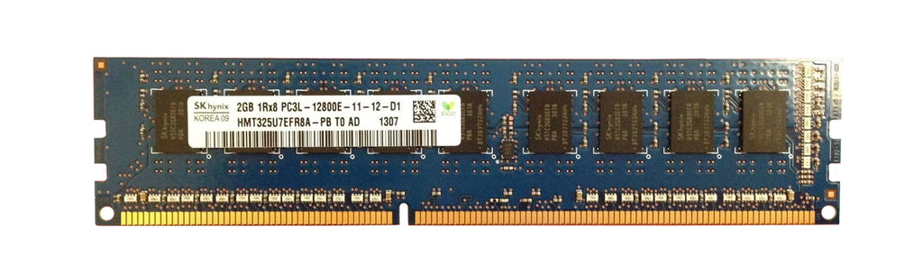 HMT325U7EFR8A-PB - SK Hynix 2GB 1600MHz DDR3 PC3-12800 ECC Unbuffered CL11 240-Pin DIMM 1.35V (LV) Single Rank x8 Memory Module