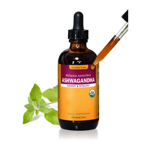Herb Pharm Ashwagandha, Alcohol Free: Organic Liquid Extract | Traditional Stress Support Supplement, Vegan Ashwagandha Root Glycerite, Adaptogen Extract for Adults | Up to 12 Week Supply, 4 oz*