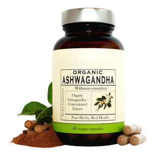 Herbal Roots Ashwagandha Capsules | Extra Strength 1,000mg per Serving | Ayurvedic for Overall Health for Men and Women | 60 Vegan Capsules