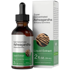 Horbäach Ashwagandha Liquid Drops | 2 Fl Oz | Tincture Extract for Women and Men | Alcohol Free Supplement | Withania Somnifera Root | Vegetarian, Non-GMO, and Glute