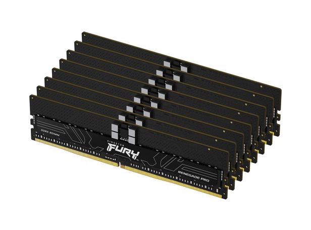 KF548R36RBK8-256 - Kingston Fury Renegade Pro 256GB (8x 32GB) 4800MHz DDR5 PC5-38400 ECC Registered CL36 288-Pin DIMM 1.1V Single Rank x4 Memory Module