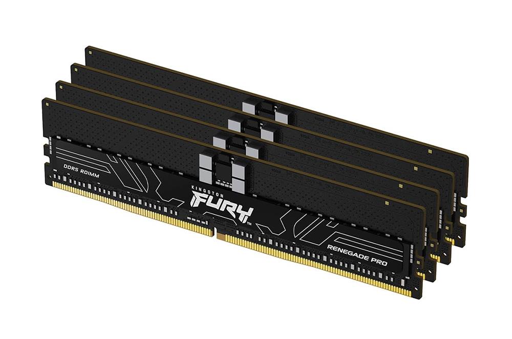 KF564R32RBK4-128 - Kingston Fury Renegade Pro 128GB (4x 32GB) 6400MHz DDR5 PC5-51200 ECC Registered CL32 288-Pin DIMM 1.4V Single Rank x4 Memory Module