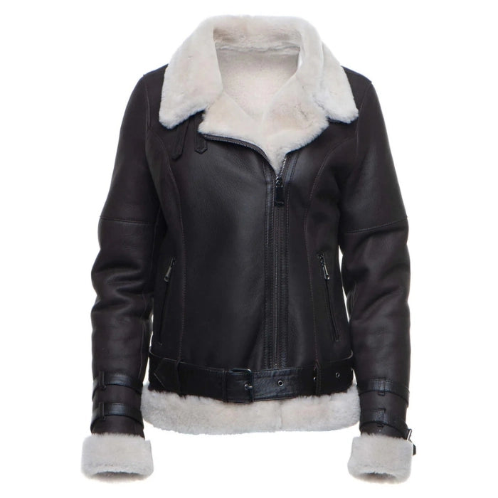 Kelmira B3 Shearling Bomber Leather Jacket