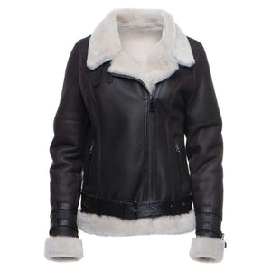Kelmira B3 Shearling Bomber Leather Jacket