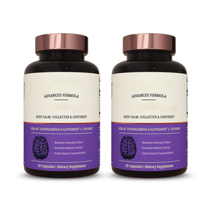 Live Conscious KSM-66 Ashwagandha Supplement w/L Theanine & AlphaWave - ZenWell Everyday Stress Relief, Cognitive, Brain Health - Ashwagandha for Men & Women - 60 Capsules (2-Pack)