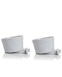 Lixit Quick Lock Removable Dog Kennel Bowls For Wire And Soft Sided Crates (40Oz Wire Crate, Granite Pack Of 2)