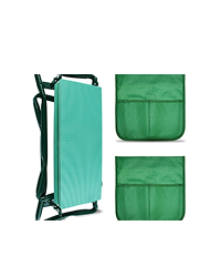 Lockways Folding Garden Kneeler Seat Portable Garden Stool With 2 Tool Pouches