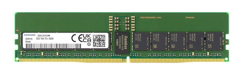 M321R4GA3PB0-CWMJH - Samsung 32GB 5600MHz DDR5 PC5-44800 ECC Registered CL46 288-Pin DIMM 1.1V Dual Rank x8 Memory Module