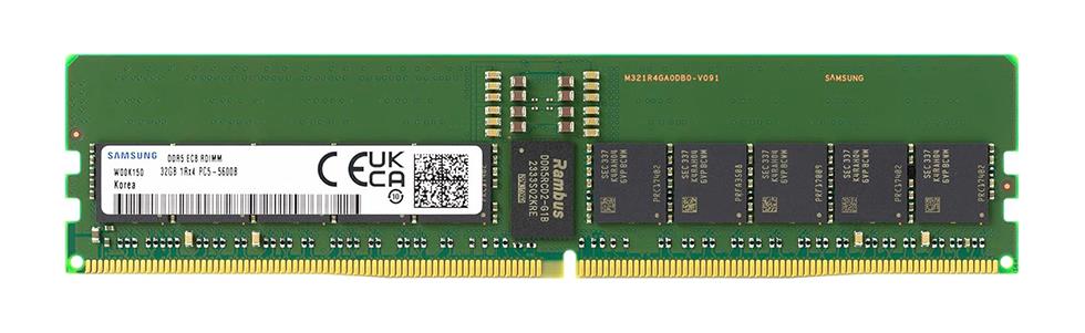 M321R4GA3PB0-CWMXJ - Samsung 32GB 5600MHz DDR5 PC5-44800 ECC Registered CL46 288-Pin DIMM 1.1V Dual Rank x8 Memory Module