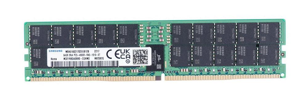 M321R8GA0BB0-CQKMS - Samsung 64GB 4800MHz DDR5 PC5-38400 ECC Registered CL40 288-Pin DIMM 1.1V Dual Rank x4 Memory Module