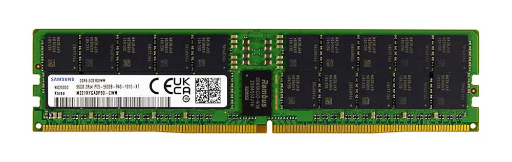 M321RYGA0PB0-CWM - Samsung 96GB 5600MHz DDR5 PC5-44800 ECC Registered CL46 288-Pin DIMM 1.1V Dual Rank x4 Memory Module