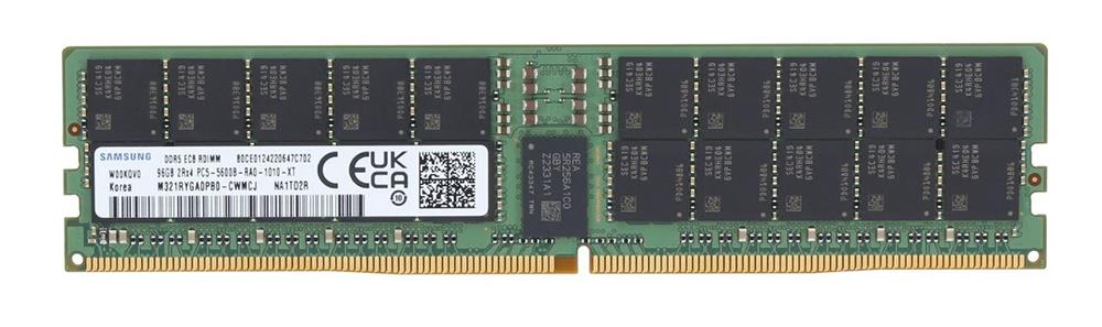 M321RYGA0PB0-CWMCJ - Samsung 96GB 5600MHz DDR5 PC5-44800 ECC Registered CL46 288-Pin DIMM 1.1V Dual Rank x4 Memory Module