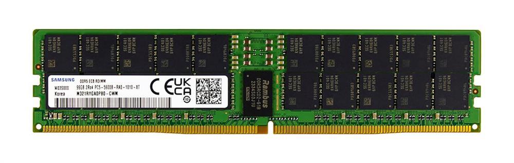 M321RYGA0PB0-CWMKH - Samsung 96GB 5600MHz DDR5 PC5-44800 ECC Registered CL46 288-Pin DIMM 1.1V Dual Rank x4 Memory Module