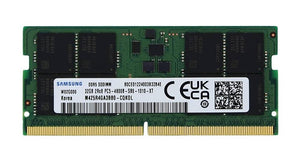 M425R4GA3BB0-CQK0L - Samsung 32GB 4800Mhz DDR5 PC5-38400 ECC Unbuffered CL40 262-Pin SoDimm 1.1V Dual Rank x8 Memory Module