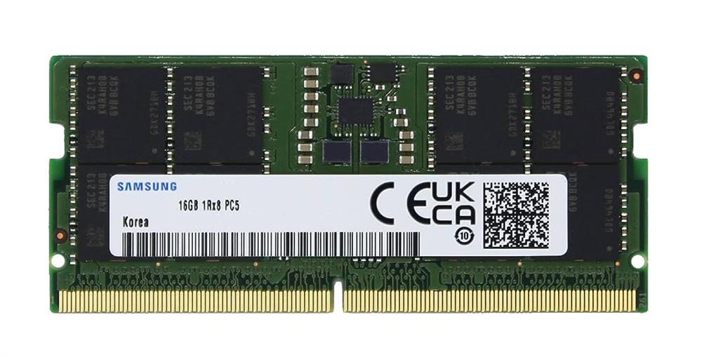 M426R2GA3BB0-CQK - Samsung 16GB 4800MHz DDR5 PC5-38400 ECC Unbuffered CL40 262-Pin SoDimm 1.1V Single Rank x8 Memory Module