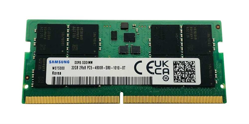 M426R4GA3BB0-CQK - Samsung 32GB 4800MHz DDR5 PC5-38400 ECC Unbuffered CL40 262-Pin SoDimm 1.1V Dual Rank x8 Memory Module
