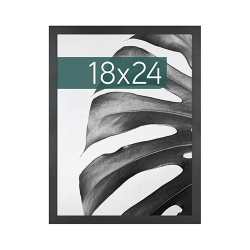 MCS Studio Gallery 18x24 Poster Frame Black Woodgrain, Vertical & Horizontal Wall Hanging Large Picture Frame for Photos, Posters & Art Prints (1-Pack)