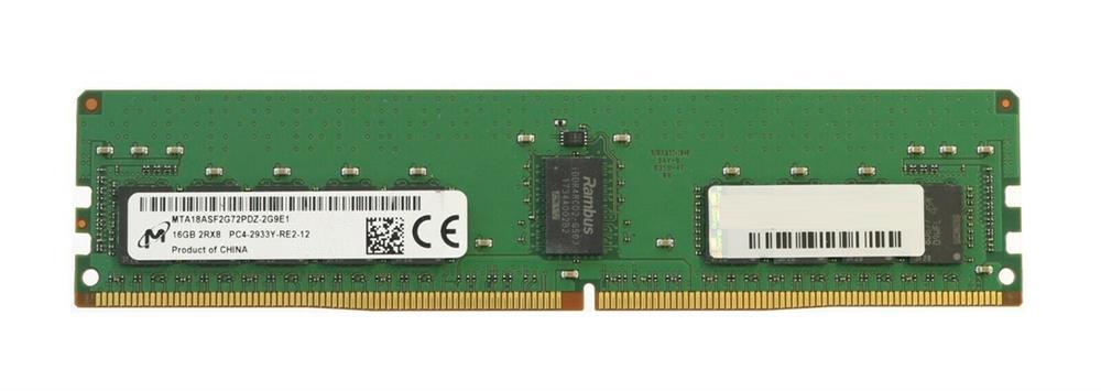 MTA18ASF2G72PDZ-2G9E1TI - Micron 16GB 2933MHz DDR4 PC4-23466 ECC Registered CL21 288-Pin DIMM 1.2V Dual Rank x8 Memory Module