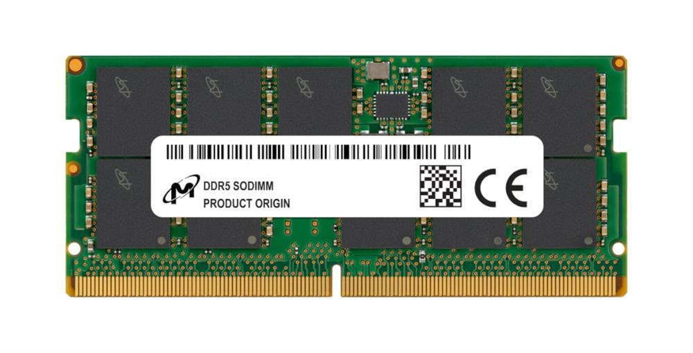 MTC10C1084S1TC48BA1R - Micron 16GB 4800MHz DDR5 PC5-38400 ECC Unbuffered CL40 262-Pin SoDimm 1.1V Single Rank x8 Memory Module