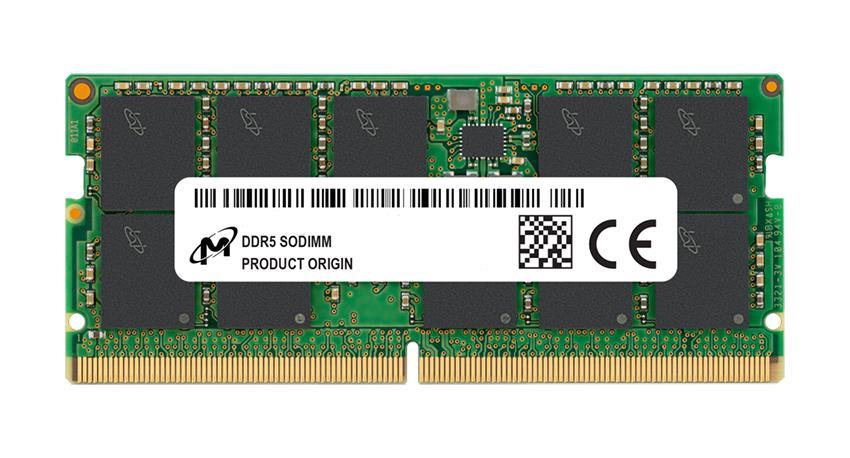 MTC10C1084S1TC48BR - Micron 16GB 4800MHz DDR5 PC5-38400 ECC Unbuffered CL40 262-Pin SoDimm 1.1V Single Rank x8 Memory Module